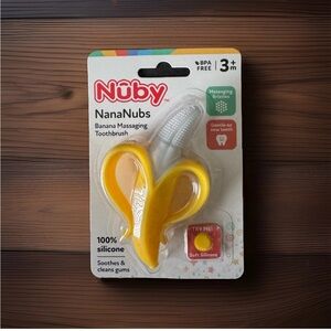 Nuby NanaNubs Banana Baby Toothbrush BPA Free Silicone